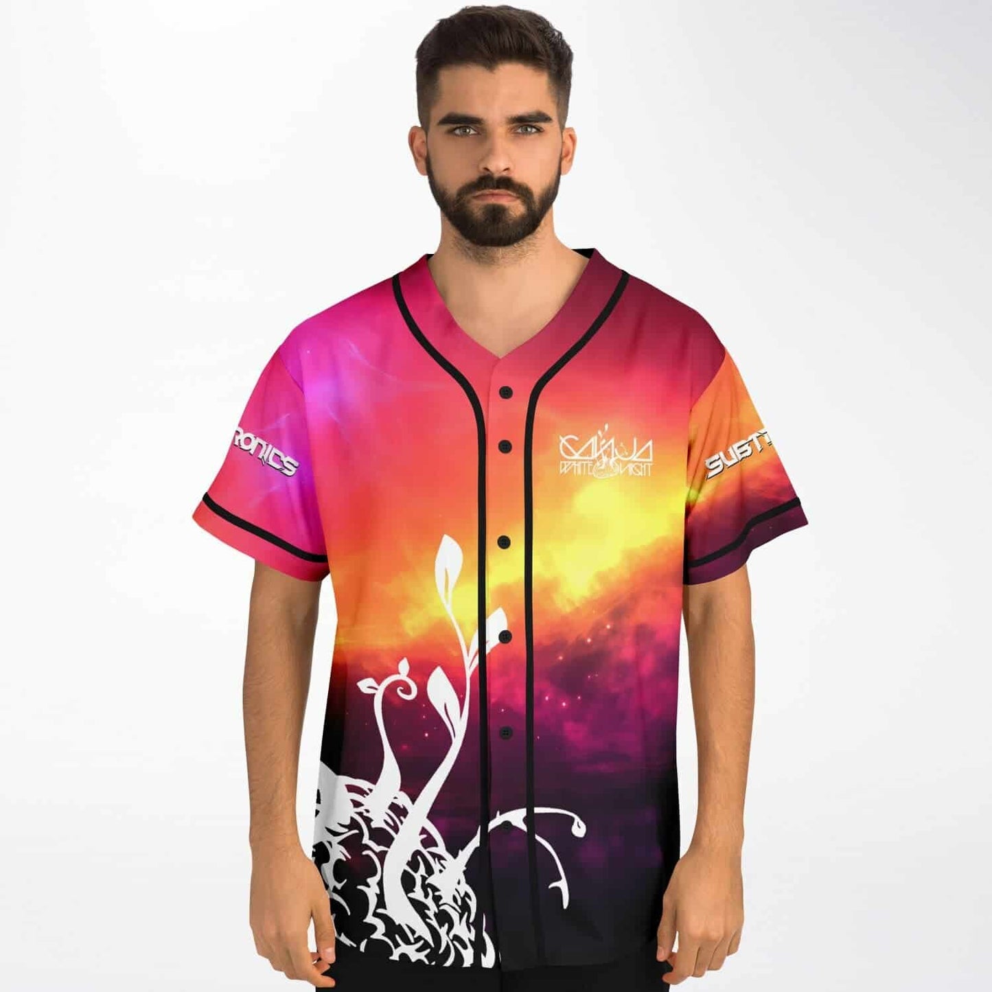 Subtronics Vivid Psychedelic Surreal Scene Rave Baseball Jersey