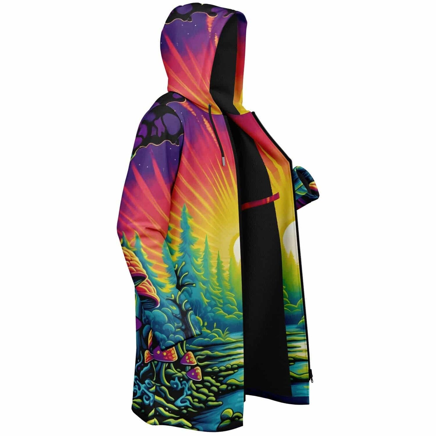 GRIZ Full Rainbow Green Meditating Rave Cloak