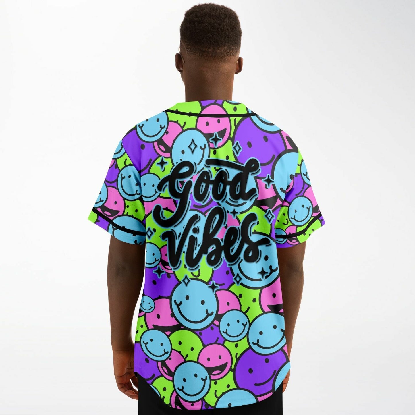 Pastel Neon Dense Pile Rave Baseball Jersey