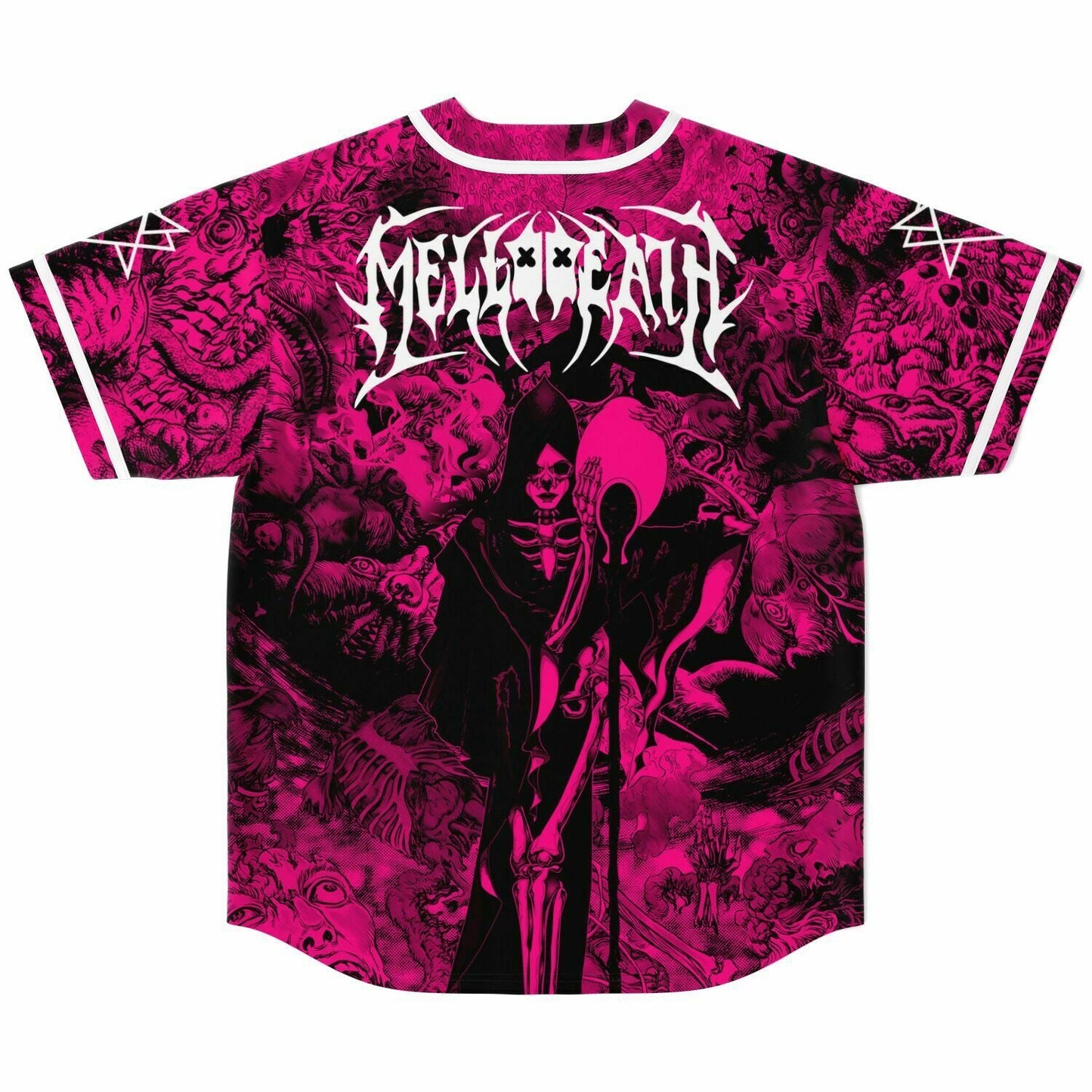 Marshmello Hot Pink Dense Horror Rave Baseball Jersey