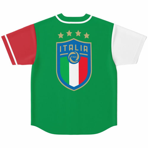 Green Italian National Rave Baseball Jersey