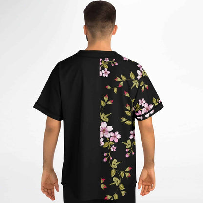 Black Cherry Blossom Rave Baseball Jersey