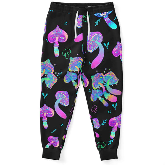 Black Psychedelic Magic Rave Joggers