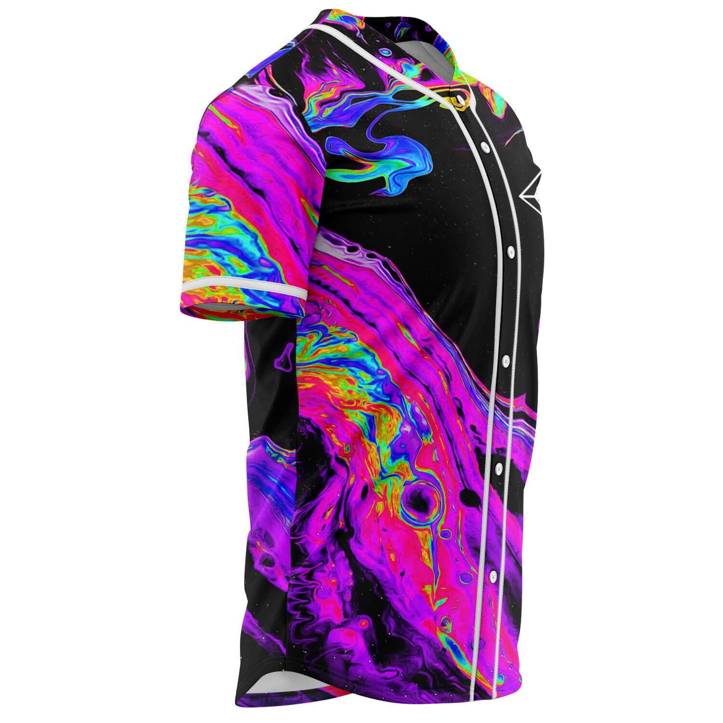 SLANDER Black Psychedelic Liquid Rave Baseball Jersey