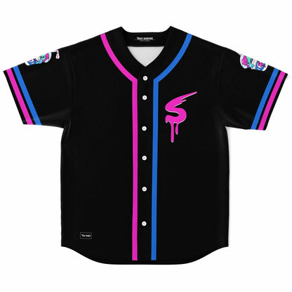 Slushii Black Dripping Paint Rave Baseball Jersey