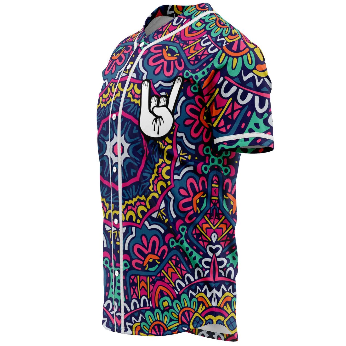 Psychedelic Mandala Rave Baseball Jersey