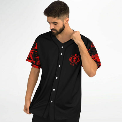 SVDDEN DEATH Black Body Antlered Deer Rave Baseball Jersey
