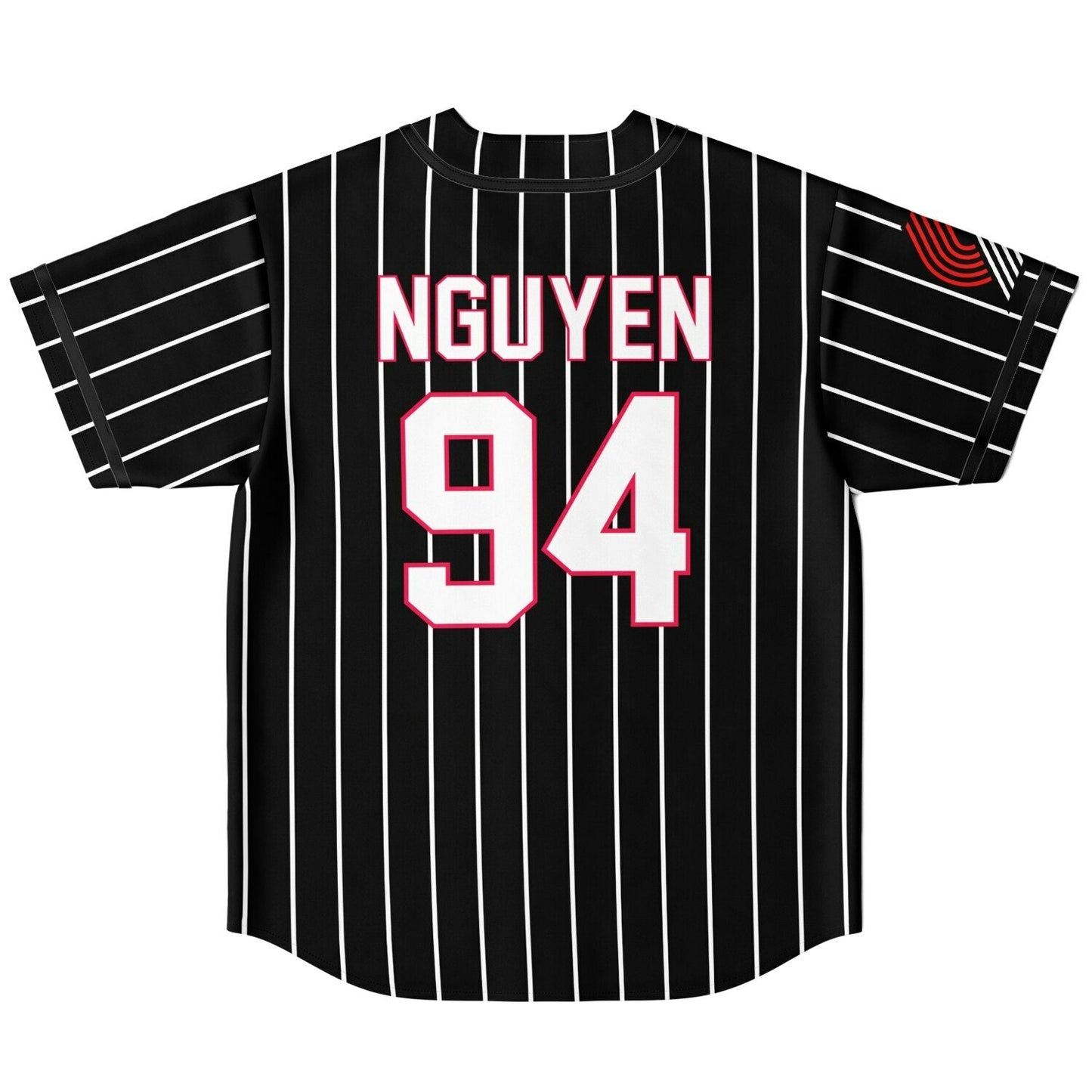 Black Pinstripe Groom Reversible Baseball Jersey