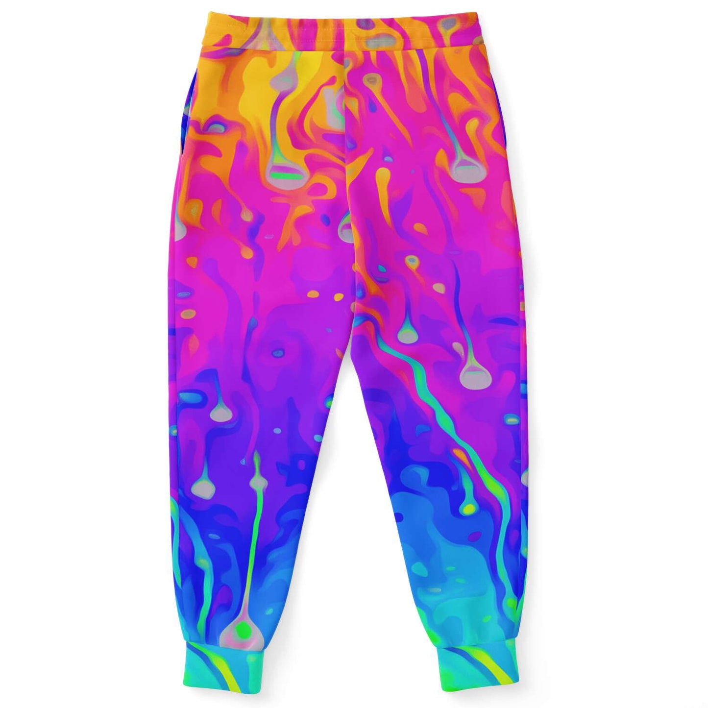 Hot Pink Melting Liquid Rave Joggers