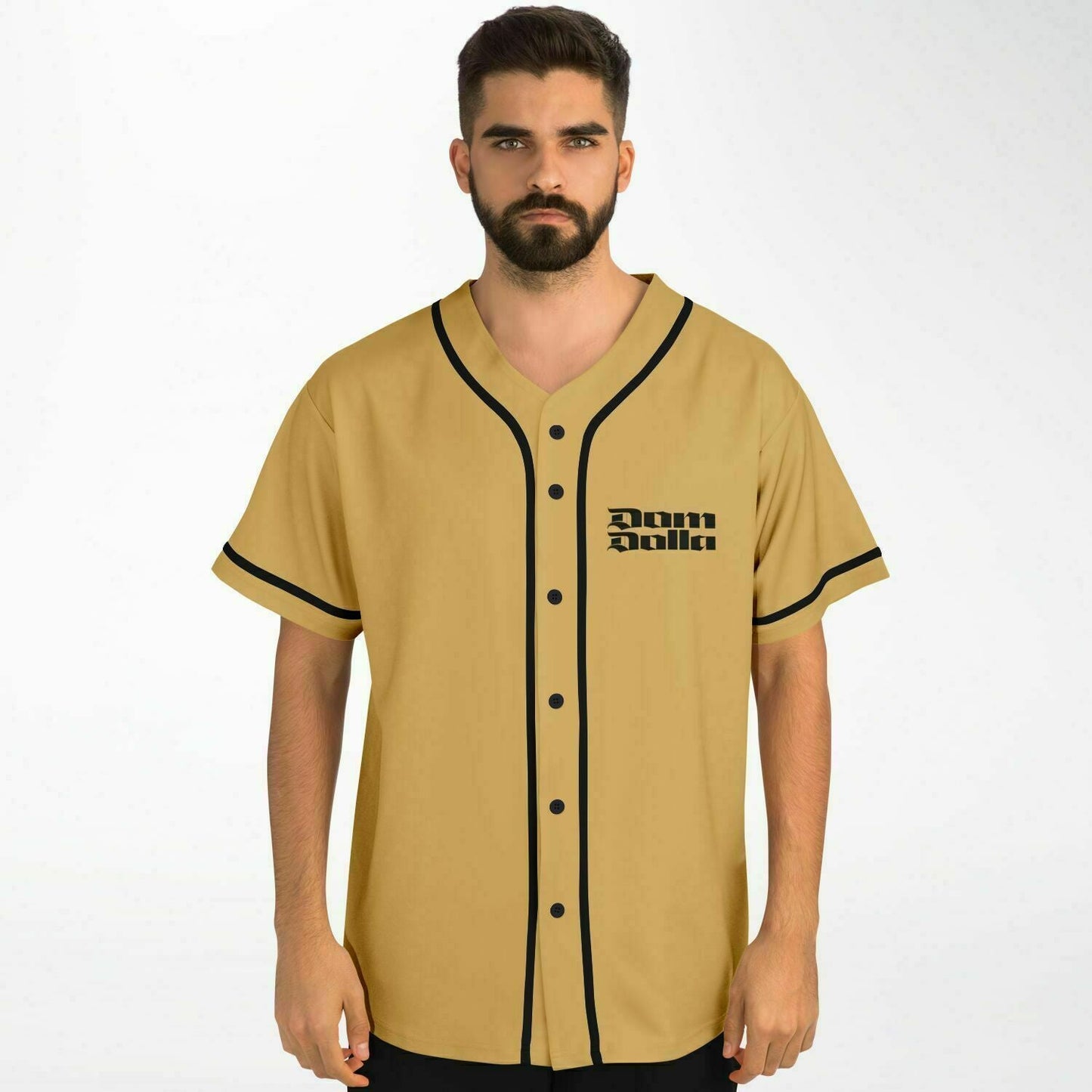 Dom Dolla Tan Wordmark Chest Rave Baseball Jersey