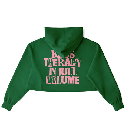 Bass Therapy in Full volume cropped hoodie
