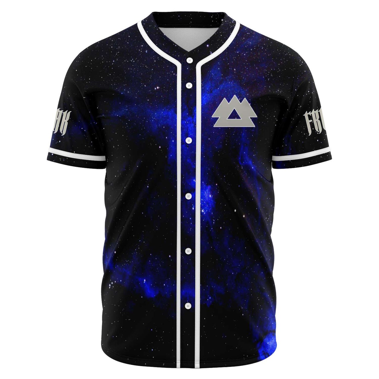 Space Jesus Black Blue Cartoon Man Rave Baseball Jersey
