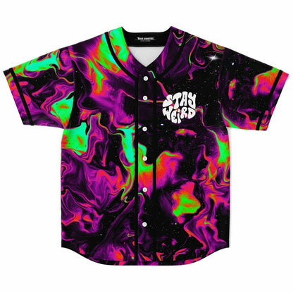 Black Liquid Rave Baseball Jersey