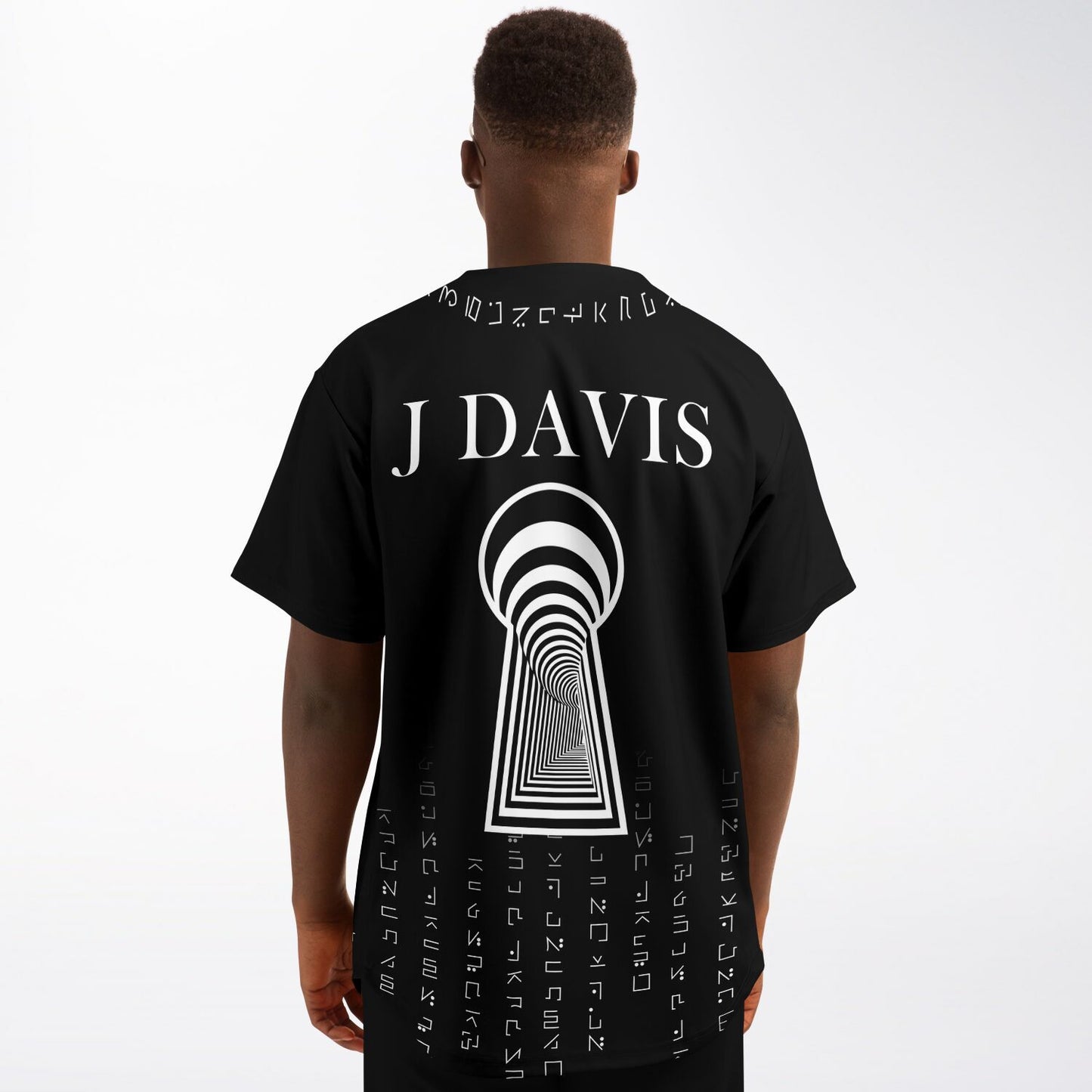 Black Smiley Face Rave Baseball Jersey