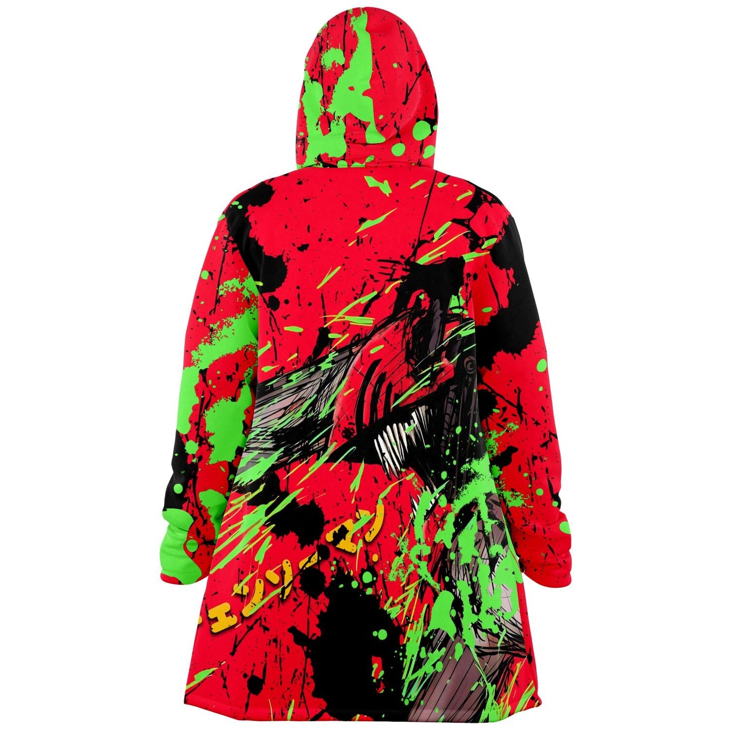 Bright Red Abstract Paint Rave Cloak
