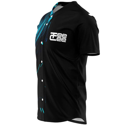 TeeCee Black Futuristic Circuit Rave Baseball Jersey