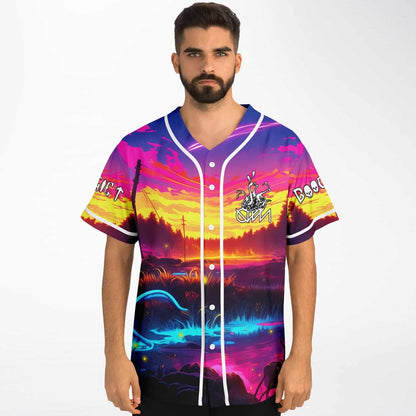 Ganja White Night Vivid Sunset Neon Dusk Rave Baseball Jersey