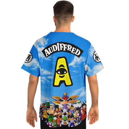Sky Blue Clouds Rave Baseball Jersey