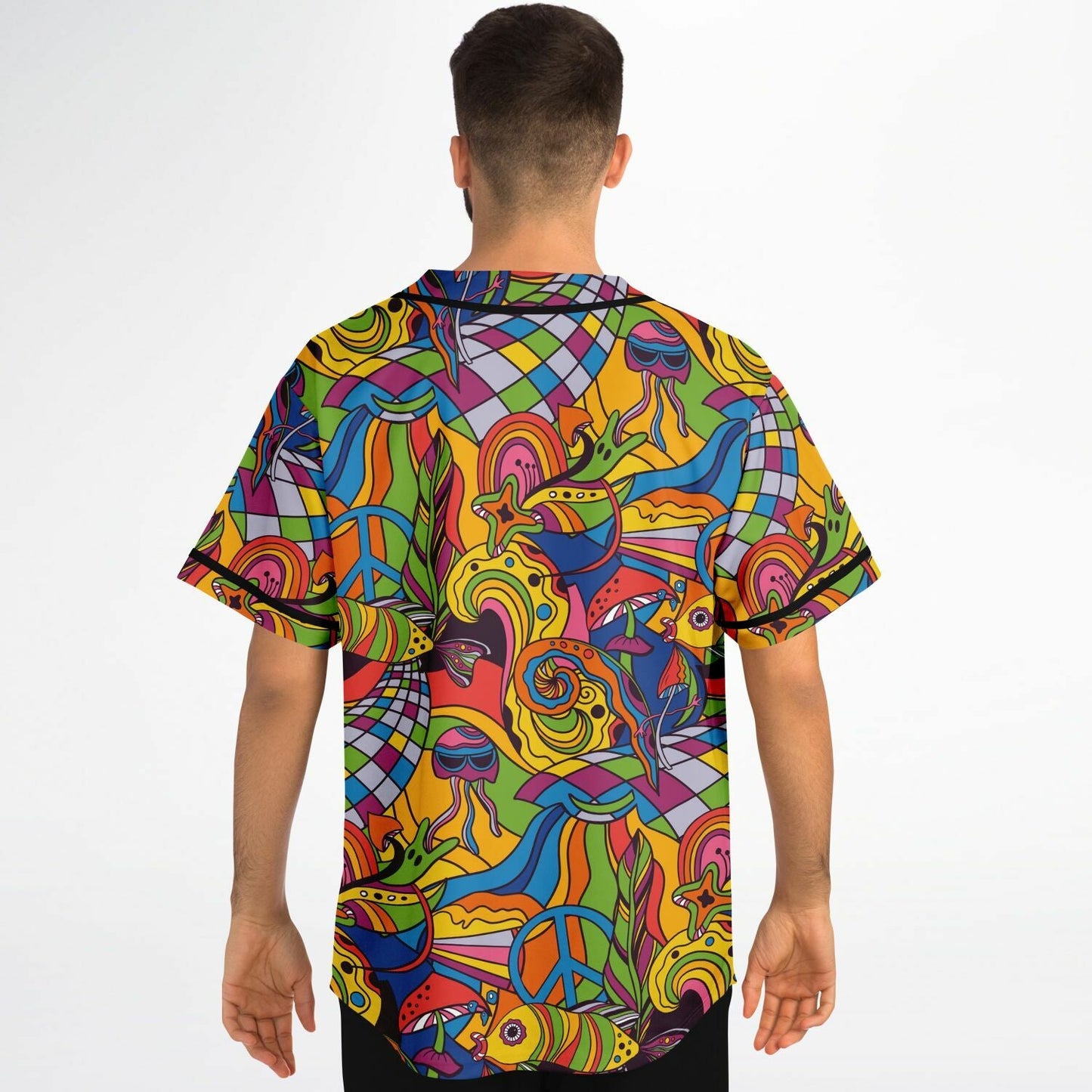 Rainbow — 60S Psychedelic Rave Baseball Jersey