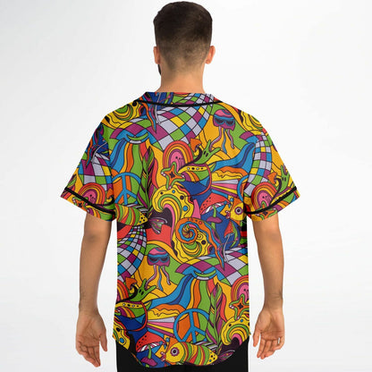 Rainbow — 60S Psychedelic Rave Baseball Jersey
