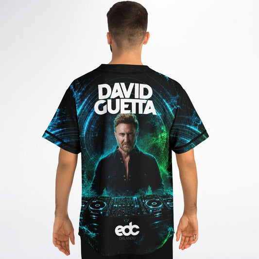 David Guetta Black Portrait Photo Rave Baseball Jersey