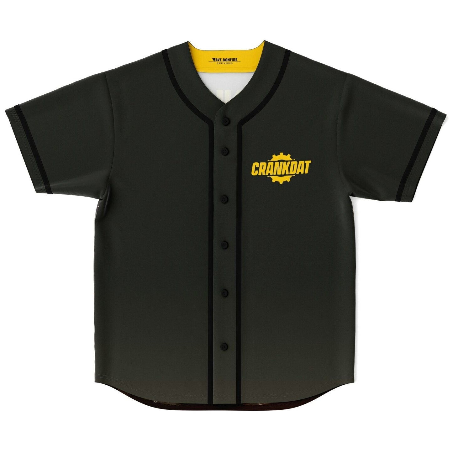 Crankdat Dark Charcoal Gear Rave Baseball Jersey