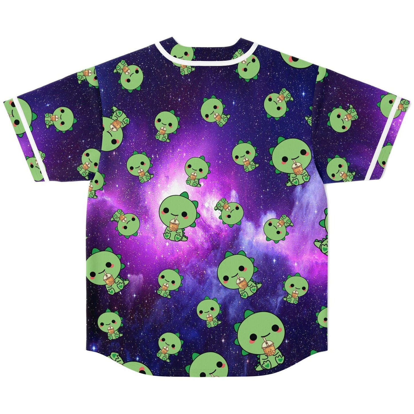Purple Blue Repeating Kawaii Rave Baseball Jersey