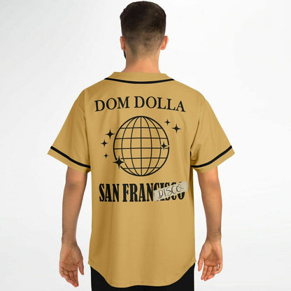 Dom Dolla Tan Wordmark Chest Rave Baseball Jersey