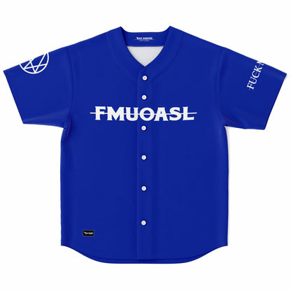 Royal Blue Minimal Text Rave Baseball Jersey