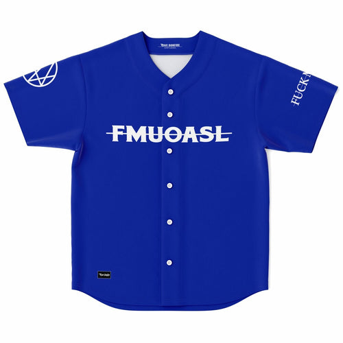 Royal Blue Minimal Text Rave Baseball Jersey