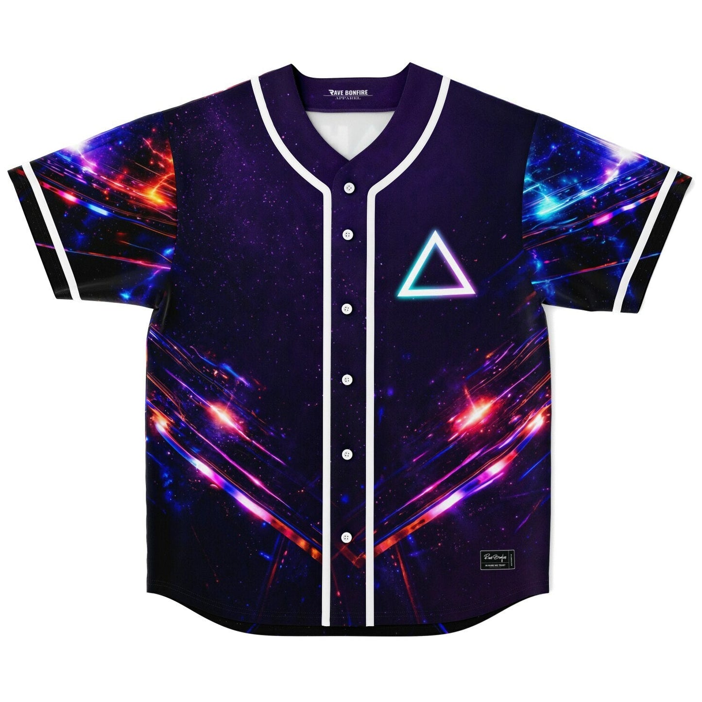 Delta Heavy Black Cosmic Galaxy Rave Baseball Jersey