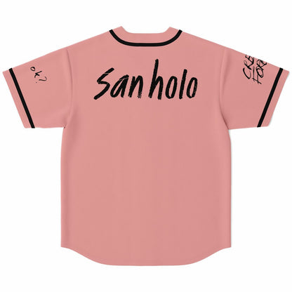 San Holo Dusty Pink Minimal Styling Rave Baseball Jersey