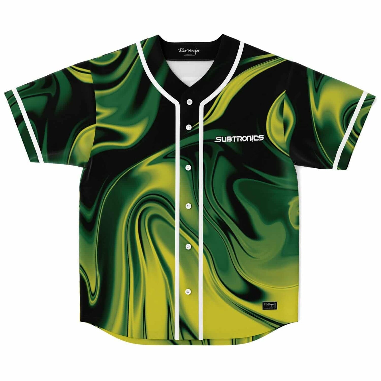 Subtronics Black Abstract Liquid Rave Baseball Jersey