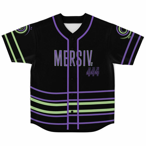 Mersiv Black Pinstripe Rave Baseball Jersey