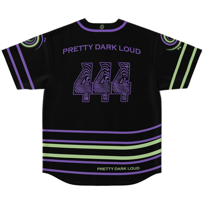 Mersiv Black Pinstripe Rave Baseball Jersey