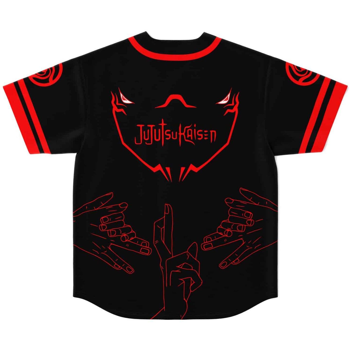Black Red Demonic Rave Baseball Jersey
