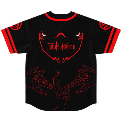 Black Red Demonic Rave Baseball Jersey