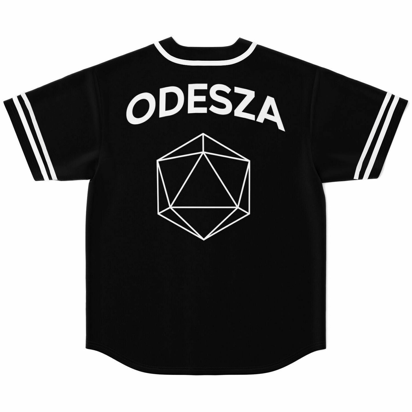 ODESZA Black Geometric Icosahedron Rave Baseball Jersey