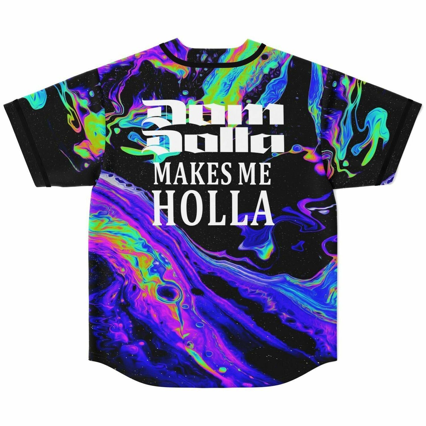 Dom Dolla Black Liquid Marble Rave Baseball Jersey