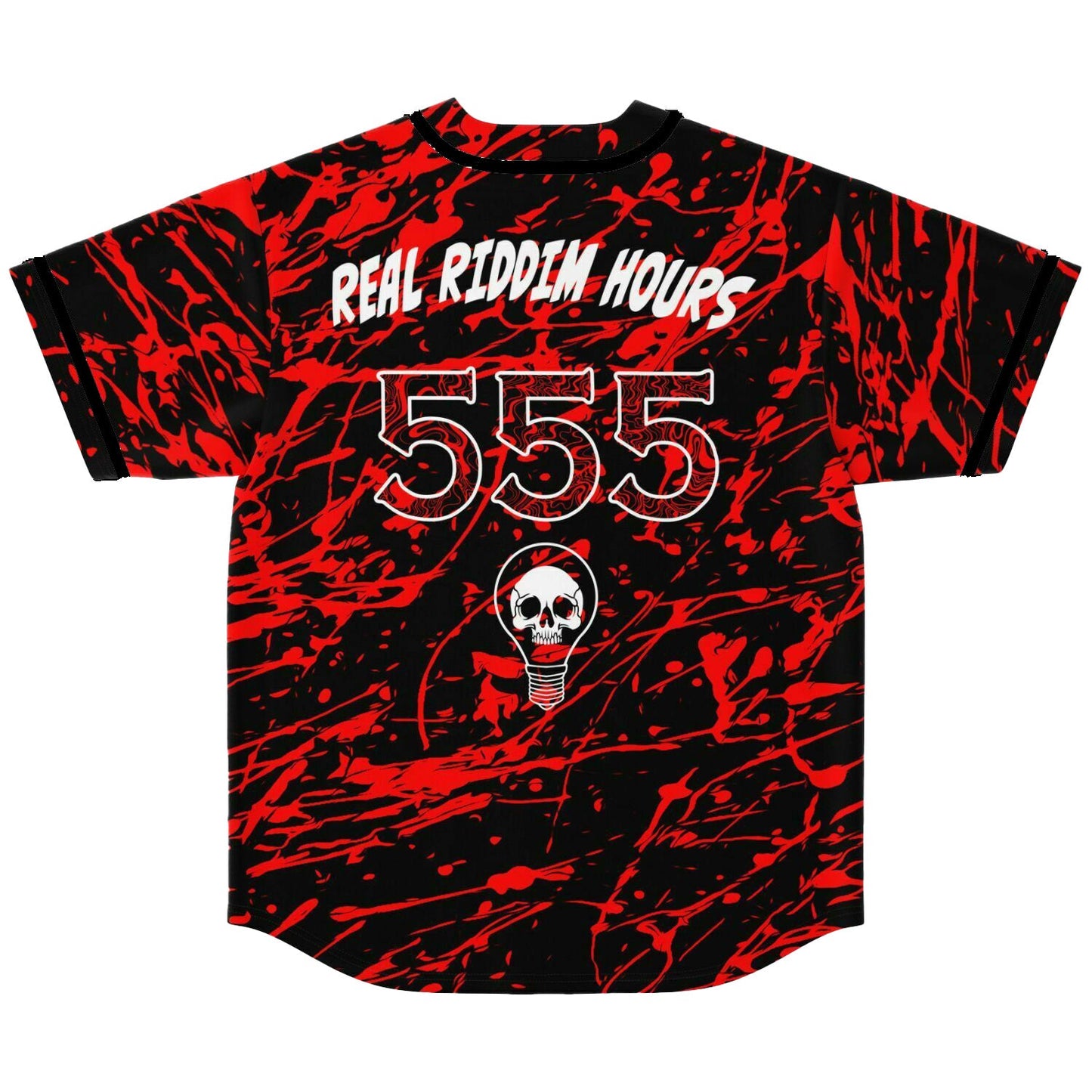 Flipswitch Black Red Splatter Rave Baseball Jersey