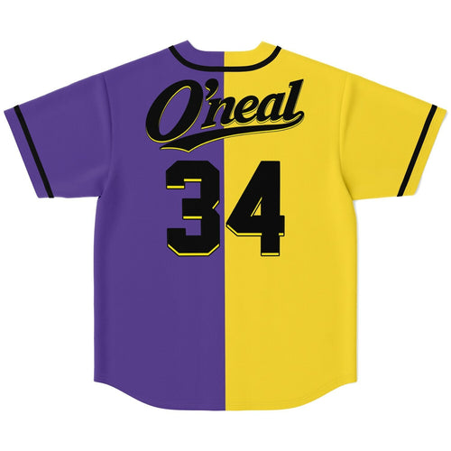 DJ Diesel Split Purple Blocked Panel Rave Baseball Jersey
