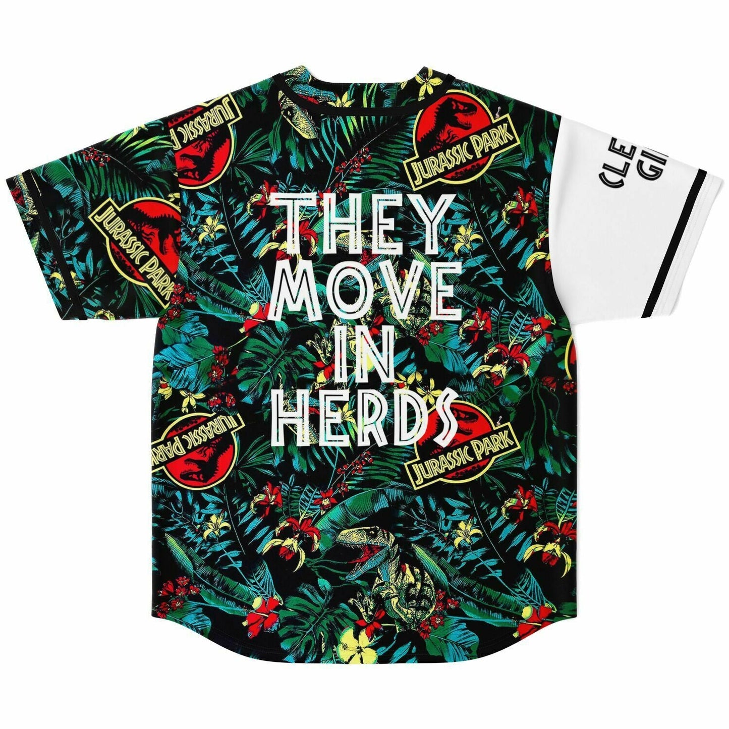 Black Tropical Jungle Rave Baseball Jersey