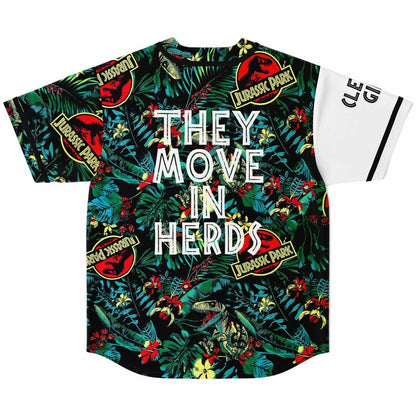 Black Tropical Jungle Rave Baseball Jersey