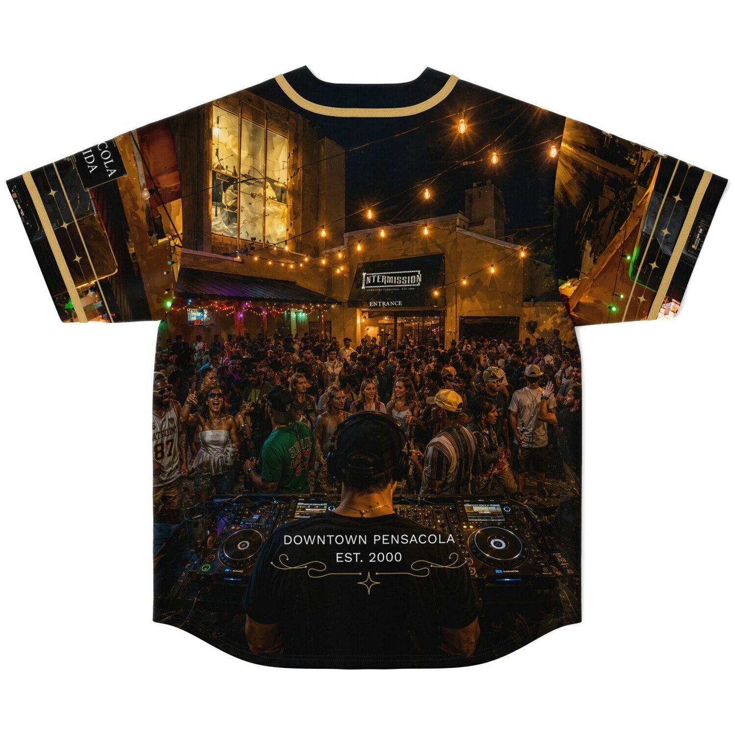 Warm Gold Photo Outdoor Rave Baseball Jersey