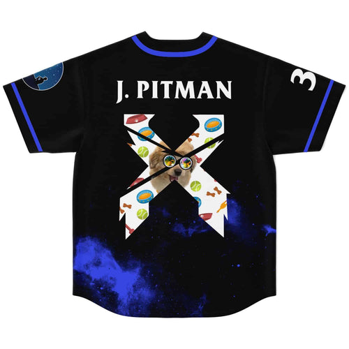 Black Cosmic Galaxy Rave Baseball Jersey