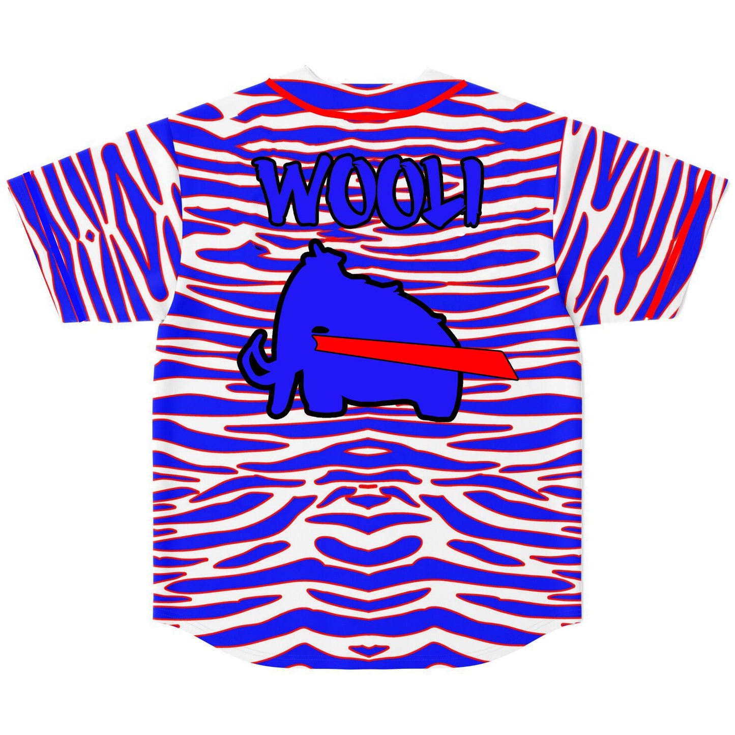 Wooli Royal Blue Zebra Rave Baseball Jersey