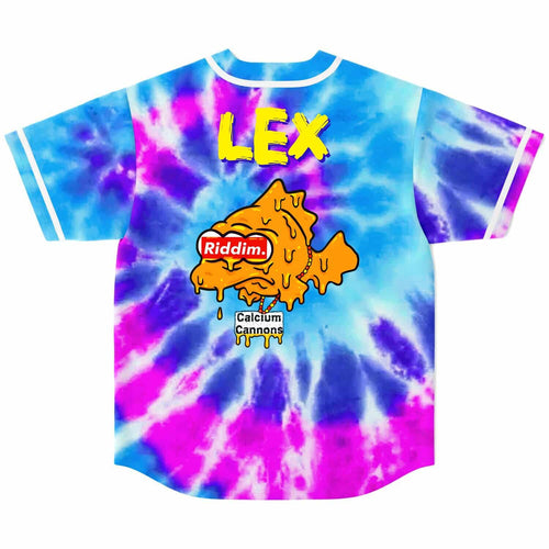 Blue Melting Orange Rave Baseball Jersey