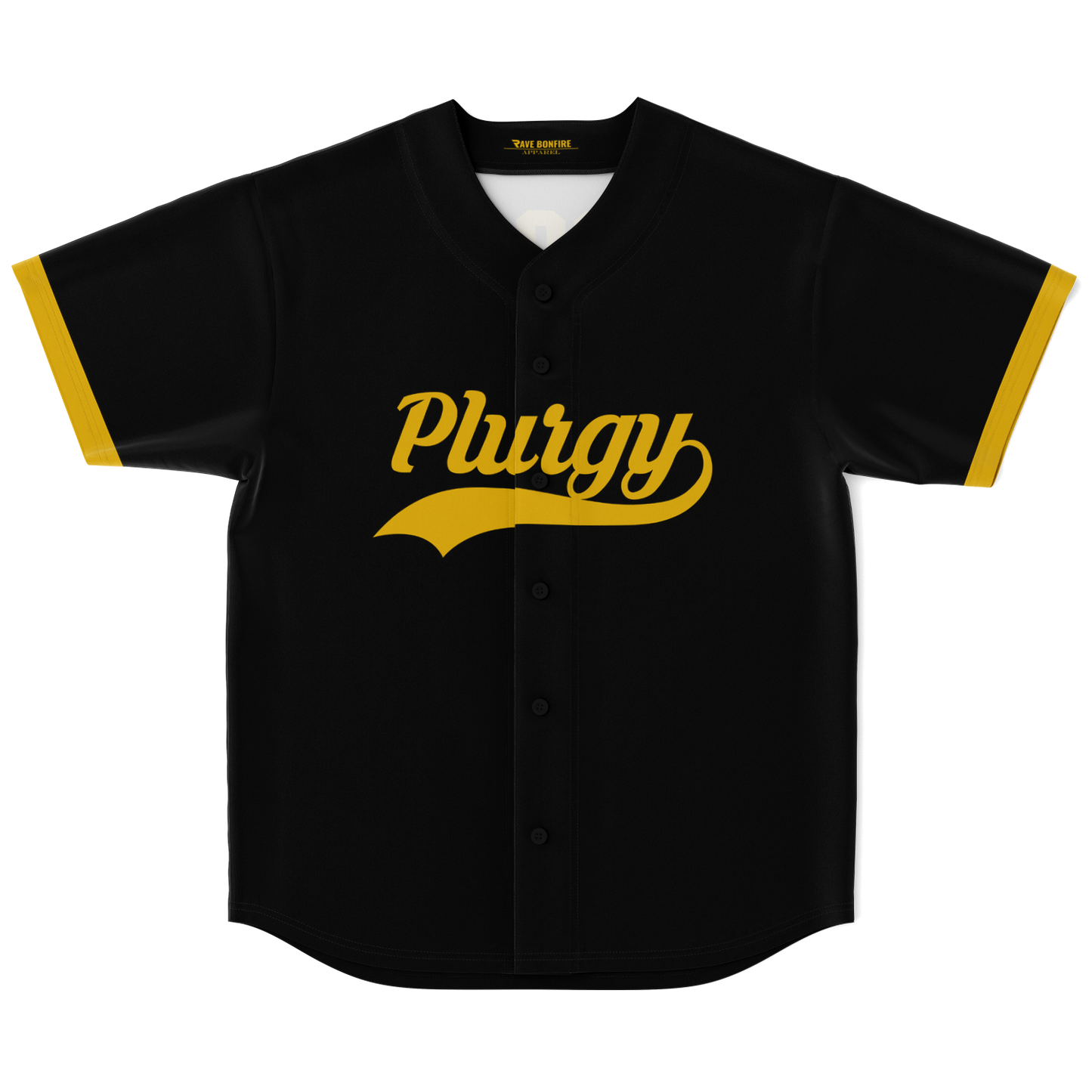Black Retro Baseball Rave Baseball Jersey
