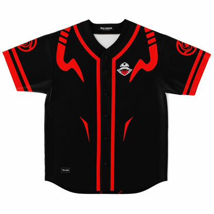 Black Red Demonic Rave Baseball Jersey