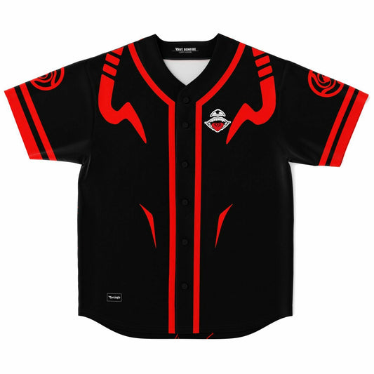Black Red Demonic Rave Baseball Jersey